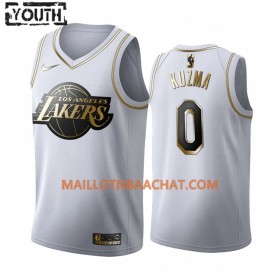 Maillot NBA Los Angeles Lakers Kyle Kuzma 0 Nike 2019-20 Blanc Golden Edition Swingman - Enfant